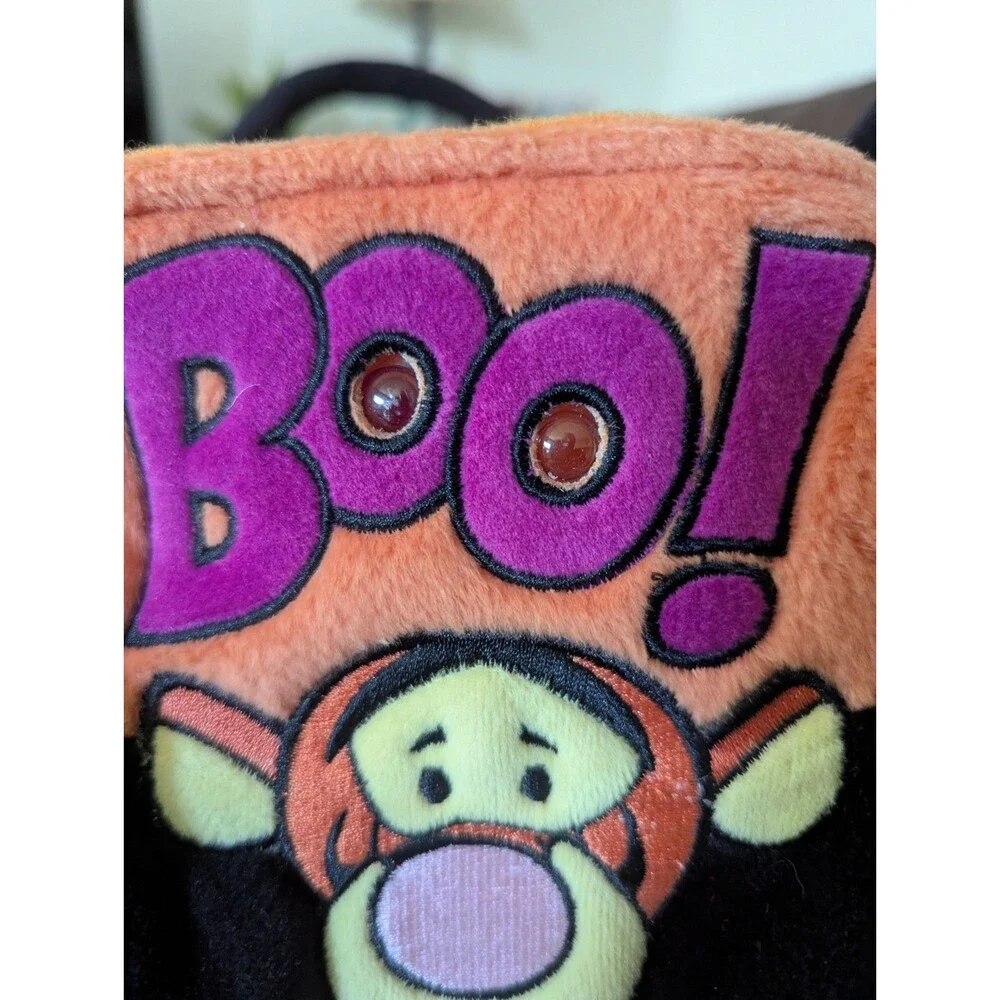 Set Of 2 Y2K Disney Catalog Tigger Vampire Bat  Halloween Plush Pumpkin Bag Sack